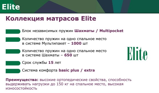 Матрас "Elite" Premium Neo Flex (Шахматы)