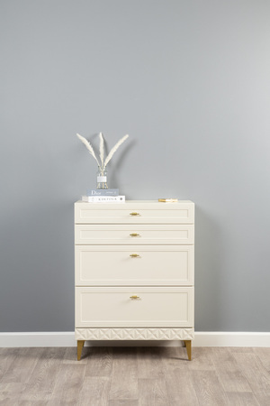 Гостиная Марион композиция 1 слоновая кость С341 PE, слоновая кость 6898 ПВХ, белый PE шагрень (собирается на любую сторону)