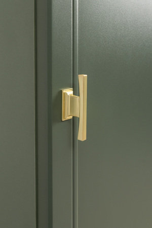 Шкаф-пенал Марион 16.333.01 дымчатый зеленый K521, олива шагрень AG 1050 ПВХ (собирается на любую сторону)